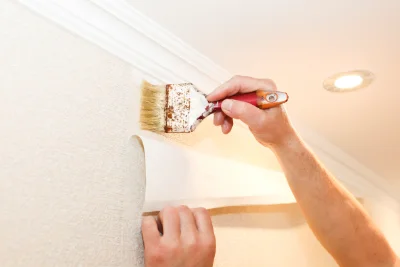 Pose de papier peint à Lizant — revêtements muraux et toiles de verre